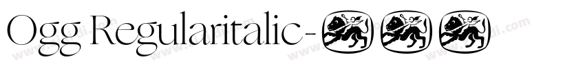 Ogg Regularitalic字体转换